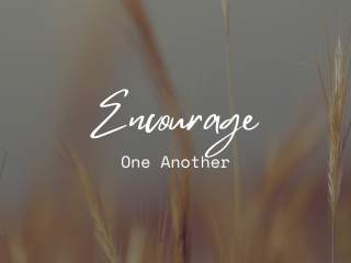 Encourage one another