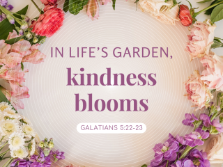 In lifes garden kindness blooms