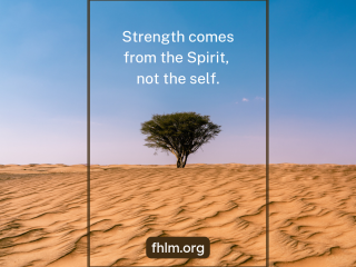 Strength comes from the spirit